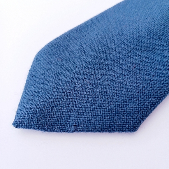VINTAGE WOOL TIE Austin Reed Blue 54" winter blue gray - Picture 3 of 6